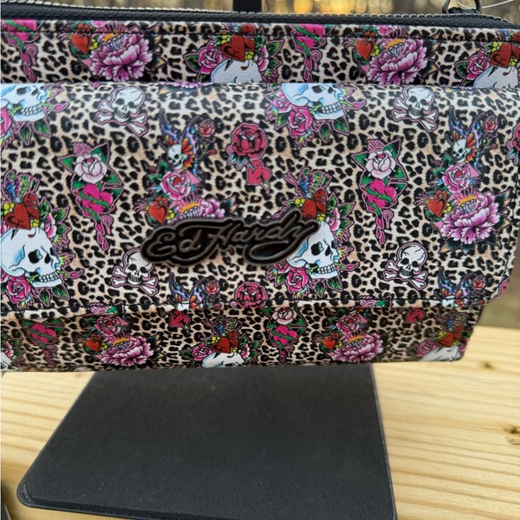 Ed Hardy Leopard Print Crossbody Bag/Wallet - Picture 4 of 8